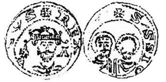 typen under hans kungatid då typerna under hans kejsartid liknar hur han är avbildad på den här typen. En möjlig datering är ca 1066-10-76. Fig. 10 Dbg 672 Dbg 670 (fig.