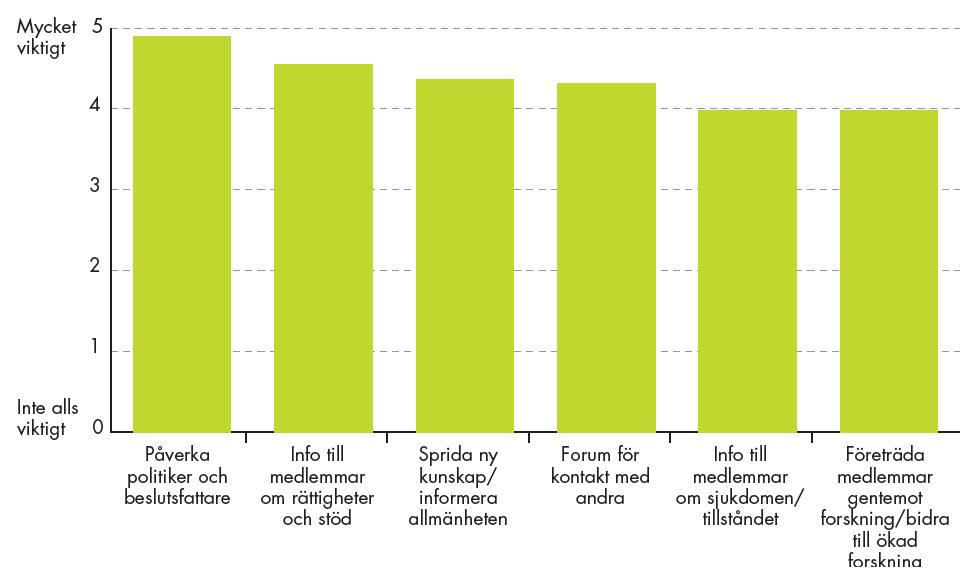 Organisationerna prioriterar den företrädande rollen högt Vad är er