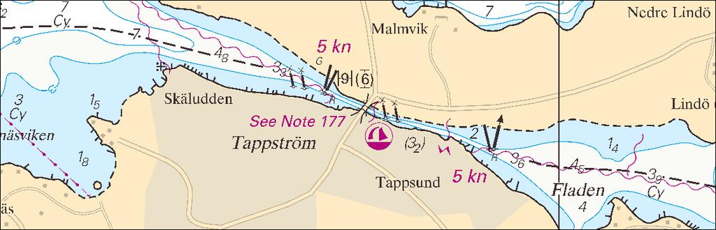 2014-08-28 7 Nr 509 Visas inte i ENC. BSP Mälaren 2014/s49 Tappströmsbron Sjöfartsverket, Södertälje. Publ. 27 augusti 2014 Södra Östersjön * 9751 Sjökort: 74, 741 Sverige.