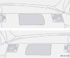 01 Säkerhet 01 Aktivering/avaktivering av krockkudde (SRS) PACOS 1 (tillval) Off Switch), är placerad på gaveln av instrumentpanelen på passagerarsidan och blir åtkomlig när dörren öppnas (se under