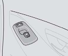 02 Instrument och reglage Elektriska fönsterhissar Passagerarplats, fram Fönsterhissar i bakdörrarna 02 Reglagen för den elektriska fönsterhissen vid