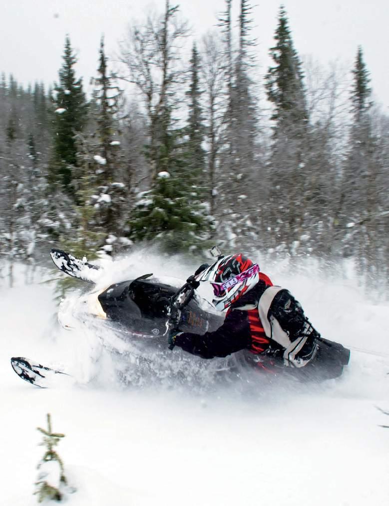 Teleskopstyret har helt perfekta ytterlägen för all typ av körning och man justerar höjden väldigt enkelt. Undra hur XF High Country skulle upplevas med en smalare M-framvagn?