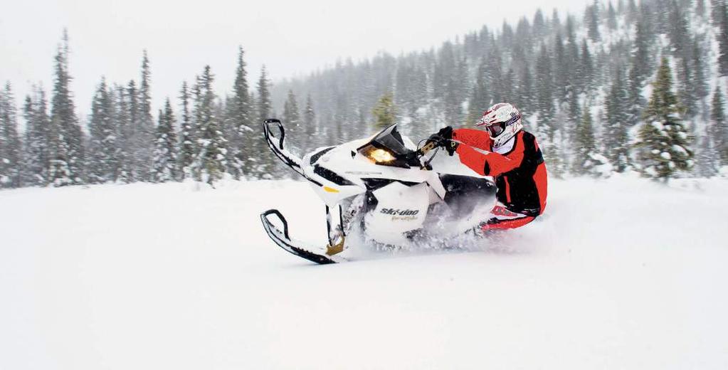 Acceleration rullande 40 km/h - 80m 1 2 Medel Ski-Doo: 89 93 91 km/h Arctic Cat: 89 93 91 km/h Polaris: 89 90 89,5 km/h Lynx: 87 91 89 km/h Yamaha: 85 85 85 km/h Ska man ta bort krängningshämmaren