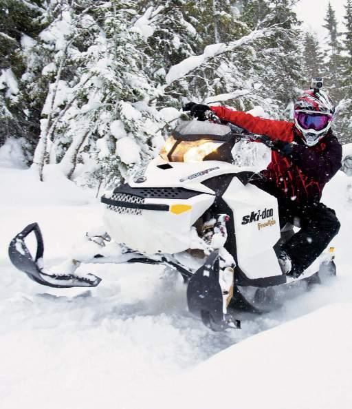 Likt en förlängd crossmaskin forcerar Freeride även den tuffaste leden tack vare sina fina dämpare och stabila chassi. mycket bensin dom slukat.