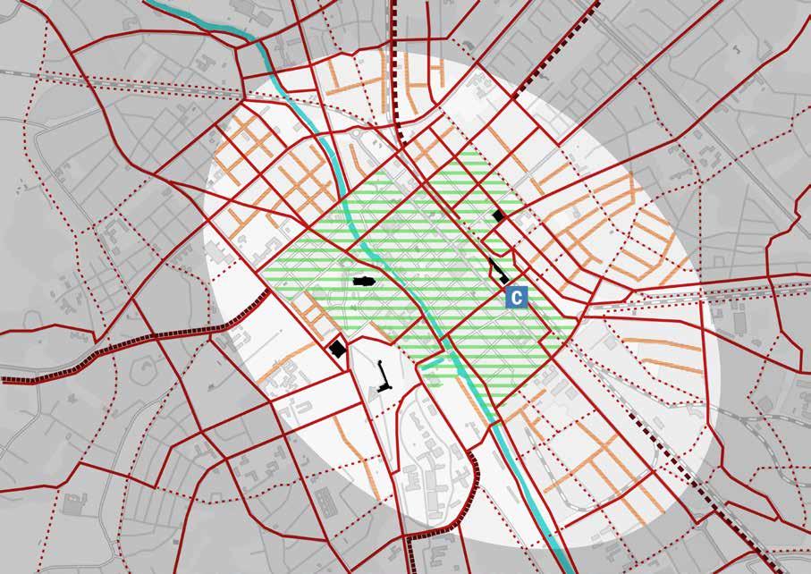 Cykel på gåendes villkor Cykelparkeringsgarage Snabbcykelled Ny snabbcykelled Huvudcykelnät Nya kopplingar i huvudcykelnät Övrigt cykelnät Tydlig vägvisning och nya kopplingar Det ska tydligt framgå