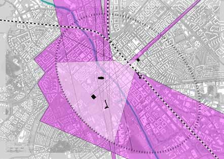 Särskilt värdefulla siktsektorer Med rutnätsplanen från 1600-talet följde långa, raka infartsvägar från landsbygden mot centrum med domkyrkan och slottet som fondbyggnader.