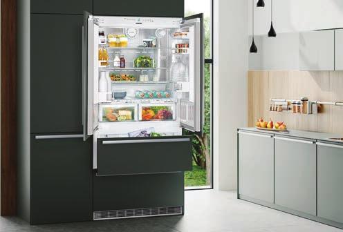 Helintegrerbara BioFresh kyl-/frysskåp 91 203 ECBN 6256 PremiumPlus Dörr på dörr / Helintegrerbart Relativ energiförbrukning: n Energiförbrukning år / dygn: 322 / 0,881 kwh Volym, netto totalt: 471 l