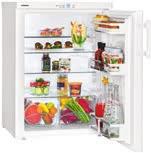 Fristående Table-Top kylskåp 60 60 60 TP 1764 Premium TP 1760 Premium TP 1724 Relativ energiförbrukning: K ¹ Energiförbrukning år / dygn: 99 / 0,270 kwh ¹ Volym, netto totalt: 136 l (: 118 l /