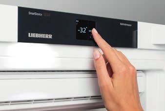 Mer om NoFrost: nofrost.liebherr.com Den elektroniska displayen ger snabbt överblick över temperaturen i frysskåpet.