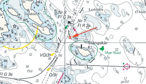 Nr 190 8 * 4528 Sjökort/Chart: 6172, 6173 Sverige. Norra Östersjön. Korsnäsudden-Bokö, Askö. Ny undervattenskabel, tele.