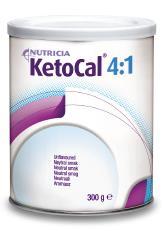 66 1,5 6,4 0,68 Neutral KetoCal 4:1 1x300 g Näringsmässigt komplett specialnäring med högt fett- och lågt kolhydratinnehåll.