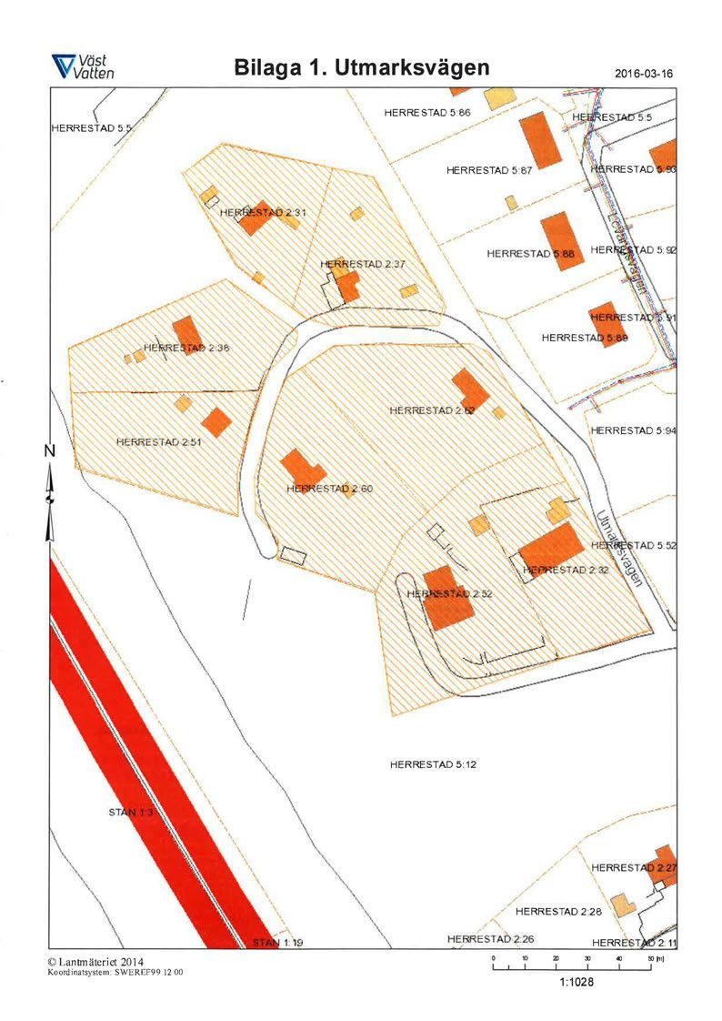 Bilaga 1. Utmarksvägen 2016-03-16 RRES AD 5 \ '. ' \ ~ \ \ ~-- HERRE STAD 5'86 l ; ' N HERRESTAD 5:12 \ \ \ \ /.