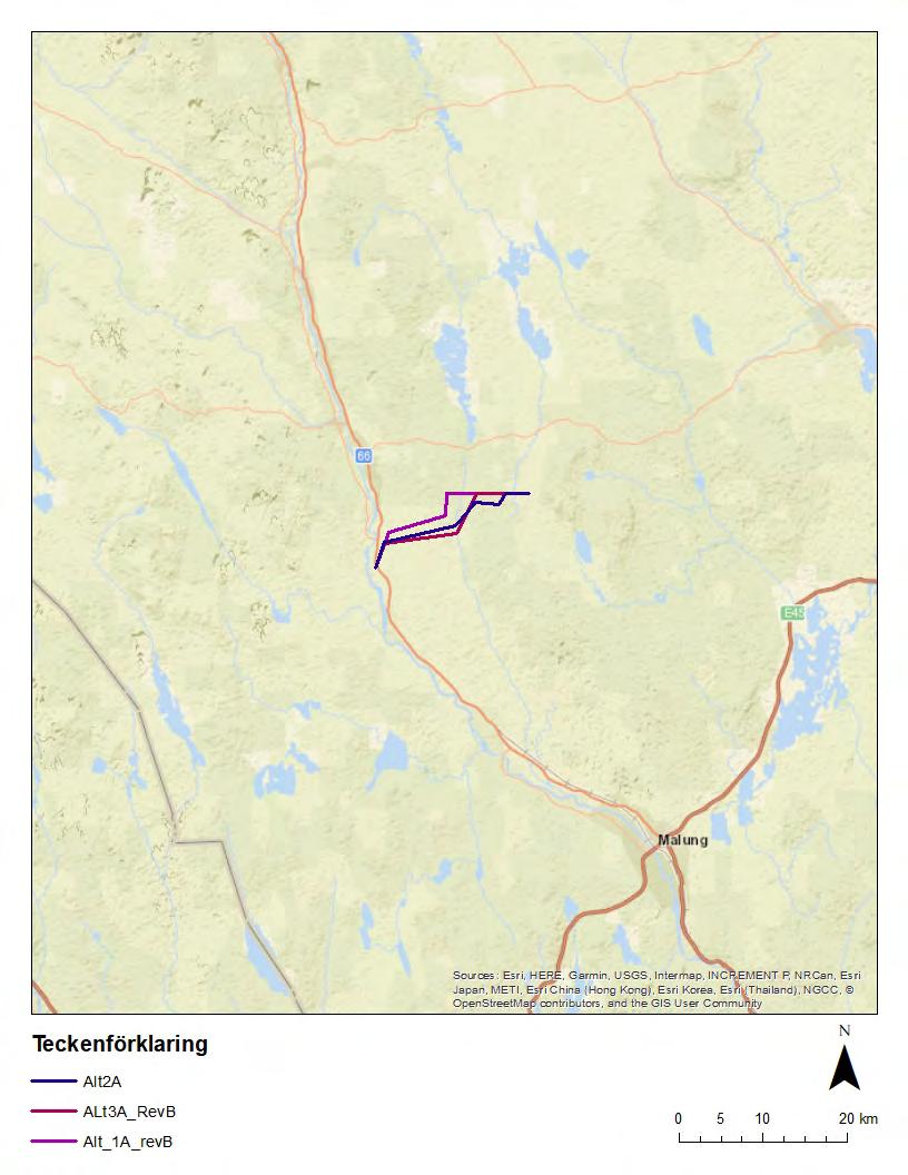 BAKGRUND OCH SYFTE Malungs elnät söker tillstånd för en ny 140 kv luftledning mellan Tandö och Lyrberget, Malungs och Sälens kommuner, Dalarnas län (Figur 1).