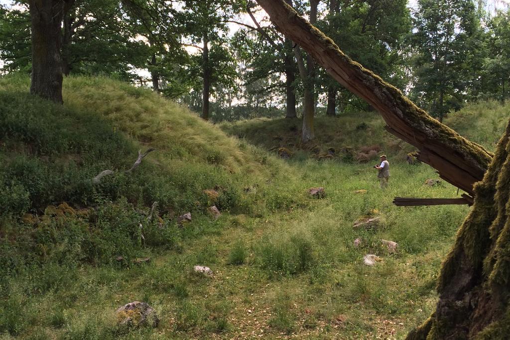 Svaneholms borgruin Ruinen efter medeltidsborgen Svaneholm är naturskönt belägen på en udde i Kilarpesjön vid Västra Harg.