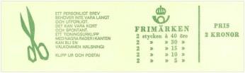 FRIMÄRKEN HA 4 B Komplett (2) 100 FRIMÄRKET HUNDRA ÅR HA 5 Komplett (4) 650 HA 6 Komplett (4) 500 HA 7 Komplett (4) 50 HA 8 Komplett (4) 65 HA 9 A Enkel text (2)