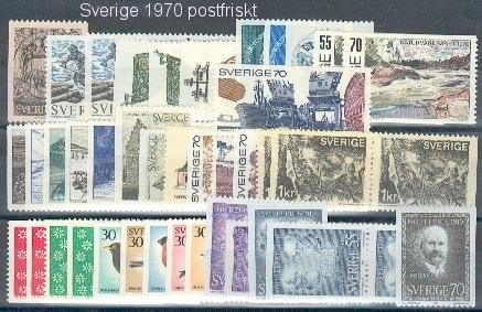 Svenska årgångar Bruksmärken ingår ej åren 1940-1972 Årssats avser Postens original förpackning. År ** årssats Häften FDC 1940 170.- 1941 760.- 300.- 350.- 1942 340.- 185.- 190.- 1943 250.- 225.