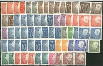 1961-1971 G VI A typ III 418-437 Serie (107) 490 550 418-437 Endast 2-sidiga A 60 38 418-437 Endast BB-par 100 90 420-428 Endast DD-par 110 135 418-428 SX-par 3+3 sidiga 30 45 420-428 SX-par