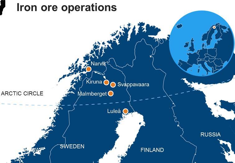 1 Inledning 1.1 Historisk överblick Gruvan i Kiruna som tillhör företaget LKAB är lokaliserad i norra Sverige ovanför polcirkeln mot gränsen till Norge.