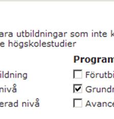 skicka med examensnivå.