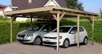 Carport för två bilar