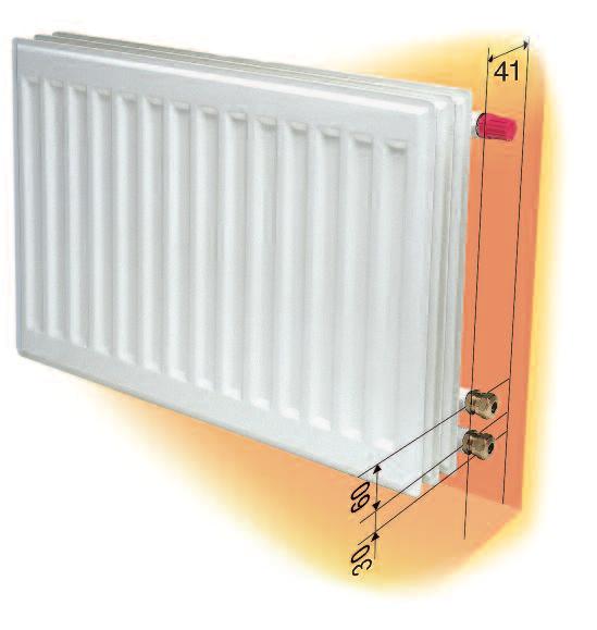 9 EFFEKTGRUPPER 19 LÄNGDER 5 HÖJDER flexibel kombination av mått OcH effekt En radiator med 2 paneler och konvektionsplåtar kan ge samma effekt som en radiator med tre panelser utan konvektionsplåtar.