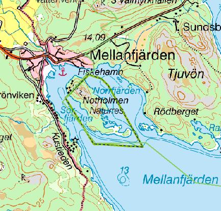 Förekomsterna är glesa och småvuna. Vid passagen till vik nr 3 ökar djupet till ca två meter, och förekomster av trådnate (Potamogeton filiformis) väer glest på den sandigare bottnen.