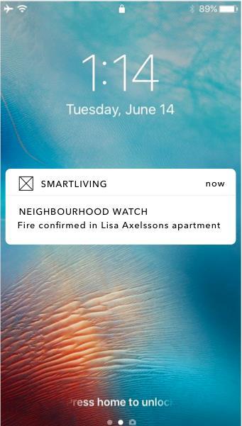 Med Fortum SmartLivings digitala grannsamverkan får du realtidsuppdateringar för dina larm och andra anslutna larm i grannområde.