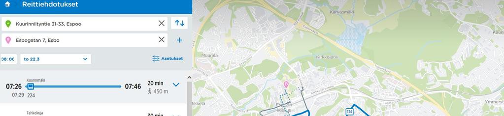 Kurängen Lagstad Totaltid 45-50 min per väg Utan byte Start