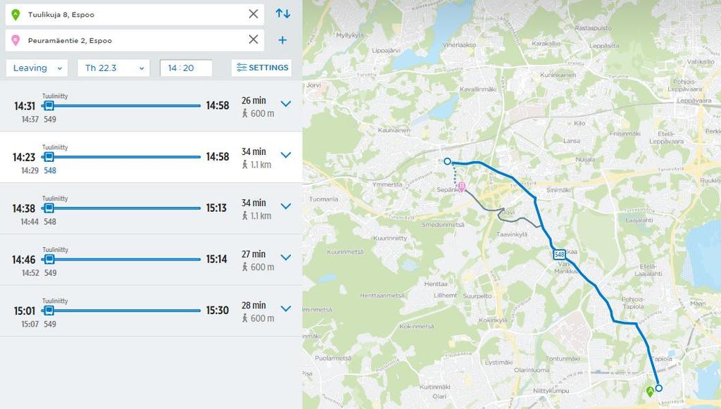 Vindängen - Smedsby Totaltid 40 min per väg Start från skolan kl 14:20 Buss
