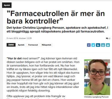 Farmaceutens roll i kundmötet 26, 8 kap, HSLF-FS 2016:34 Apotekspersonal ska, genom att ge individuellt anpassad information, så långt det är möjligt förvissa sig om att patienten