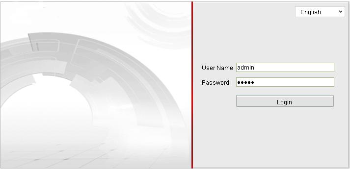 4 Åtkomst via webbläsare Gör så här: 1. Ö ppna webbläsaren. 2. Ange nätverkskamerans IP-adress i webbläsarens adressfält och tryck sedan på Enter för att öppna inloggningsgränssnittet.