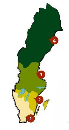 vid samråd (Johansson, 2018). Gödslingen rekommenderas av Skogsstyrelsen (2013) att ske med olika givor i olika delar av landet, se figur 1.