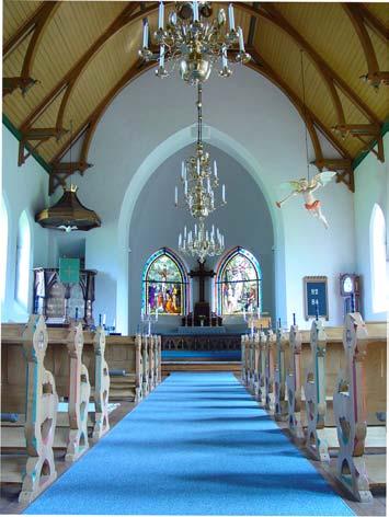 Att kyrkan byggdes var ett resultat av den lilla församlingens starka identitet och ovilja att uppgå i angränsande församlingar, den nuvarande kyrkan uppfördes 1898-99 efter ritningar av arkitekt