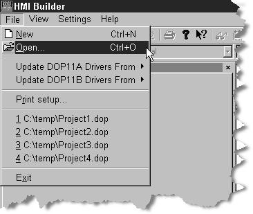 7 I 0 Drift och underhåll Överföring av projekt med PC och HMI-Builder 3.