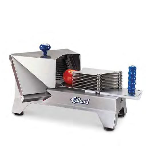 Tomato Laser Slicer Edund's Tomato Laser Slicer erbjuder enkel, snabb och funktionell tomatskivare. Patenterad, NSF-certifierad, konstruktion i rostfritt stål, och enkel att rengöra.