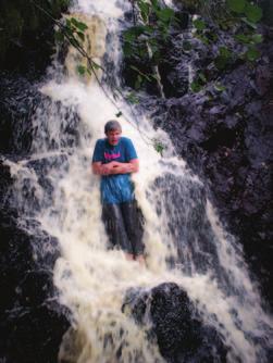 Det blev bland annat en tur på Stora Le med kanoter och bad i ett vattenfall för några av oss. På läger i Dalsland.