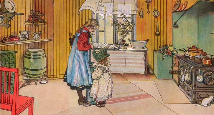 SCENOGRAFI OCH KOSTYM Köket av Carl Larsson 1898 I