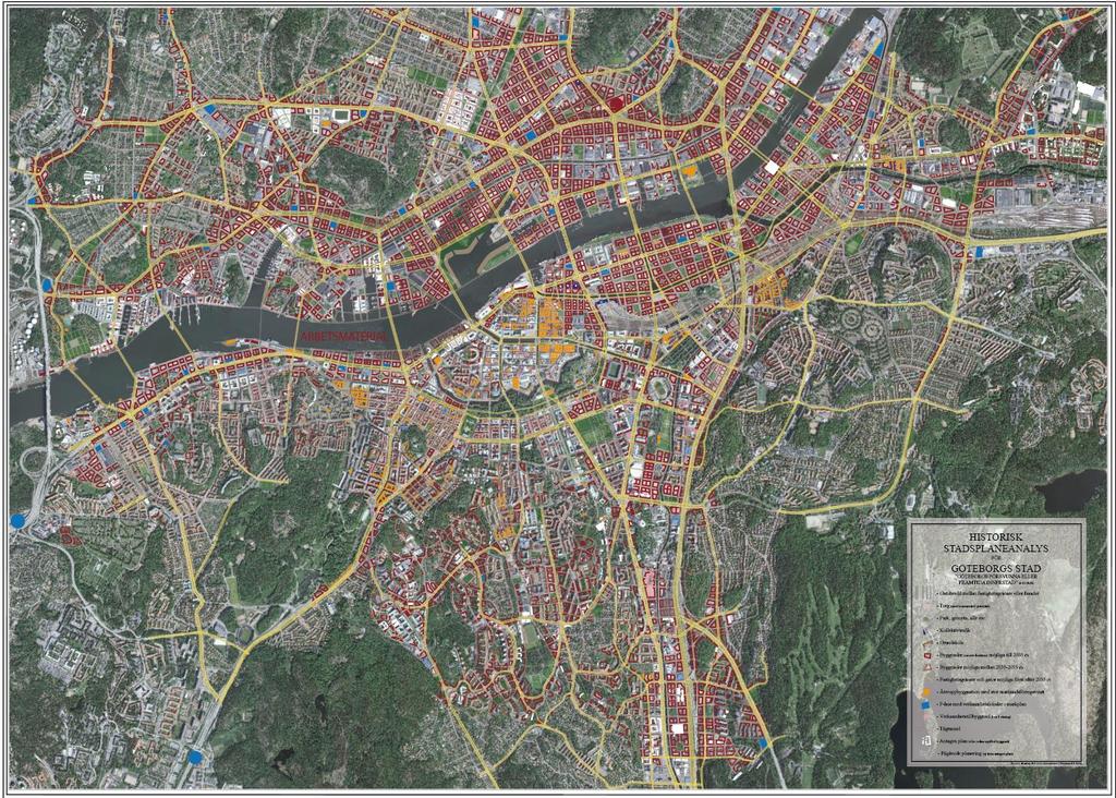 Innerstadens huvudgatunät: X X X X X X X X X X X = Risk för blockering av huvudgator i pågående detaljplaner.
