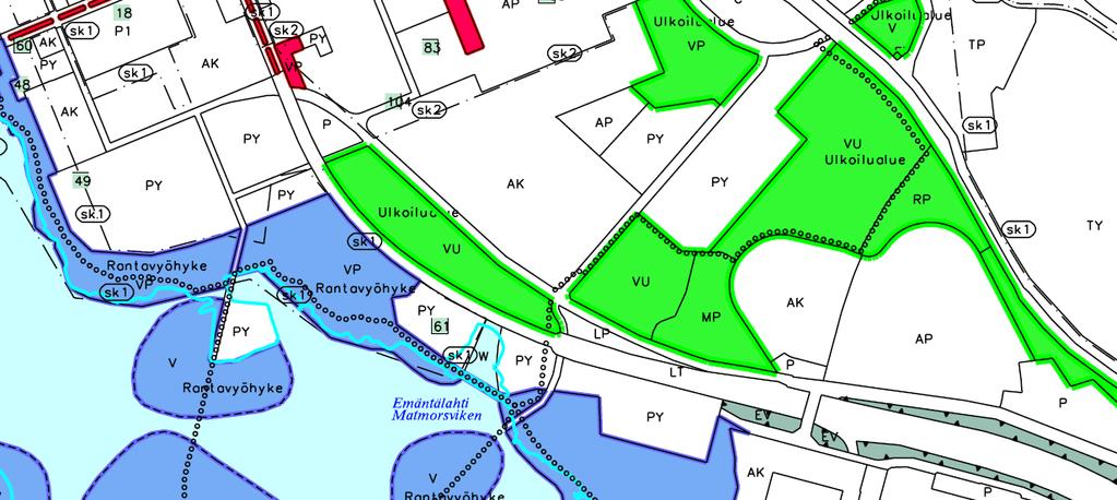 3.2 Planeringssituation 3.2.1 Planer, beslut och utredningar som berör planområdet I förslaget till Vasa generalplan 2030, som godkändes av stadsfullmäktige 13.12.