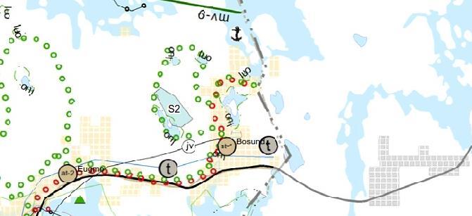 Beskrivning av beteckningen: Med beteckningen anges områden som är attraktiva med tanke på turismen.