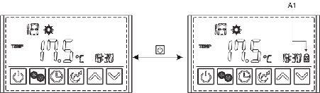 Lås knappsats Keyboard locking Tryck och håll in i 5s för att låsta knappsatsen, ikonen (A1) visas på skärmen. Tryck och håll in i 5s för att låsa upp knappsatsen, ikonen (A1) försvinner från skärmen.