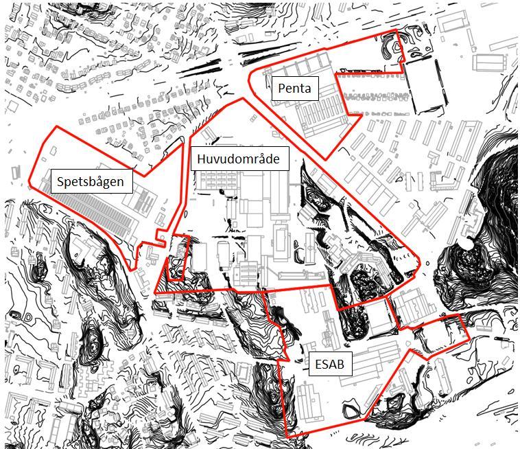 Vid undersökningen var det mulet, svag vind och ca 7 C. 5 TOPOGRAFI OCH GEOLOGI Området består av berg i dagen och hårdgjorda ytor, generellt är området en plan urban miljö.