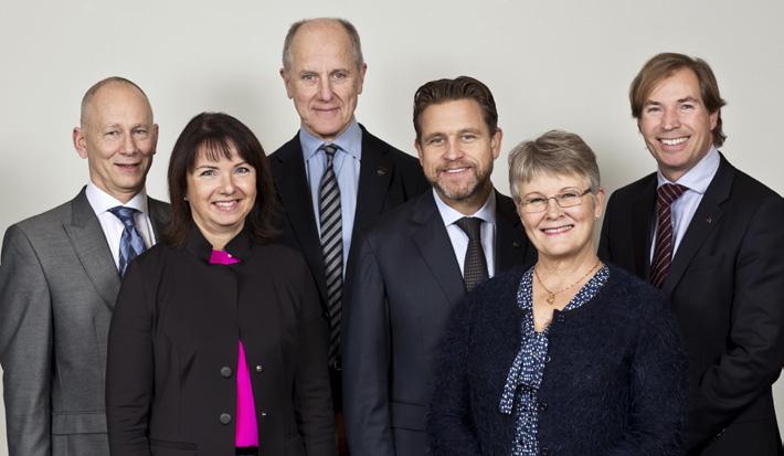 STYRELSE Tomas Mellberg, Ragnhild Backman, Bob Persson, Svante Paulsson, Maud Olofsson och Anders Bengtsson. Bob Persson Styrelseordförande sedan 2011 och styrelseledamot sedan 2007, född 1950.