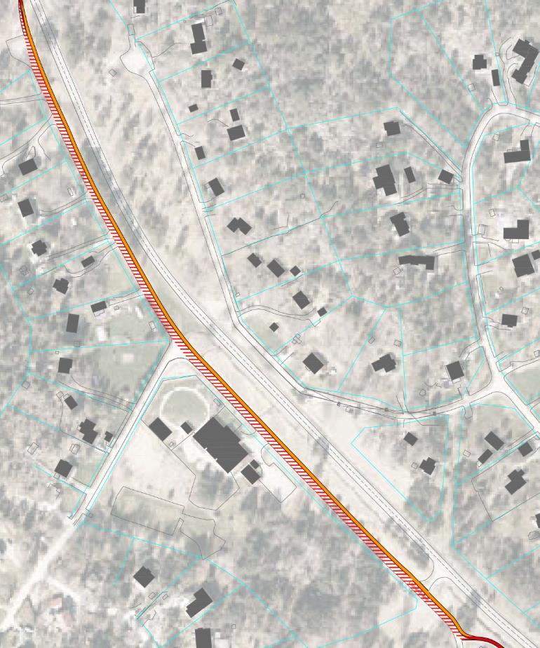 8 4.1 Gång- och cykelvägen fortsätter söderut och där bebyggelsen i Långvik börjar har två alternativa lösningar för gång- och cykelvägens sträckning längs Långviksvägen identifierats: antingen