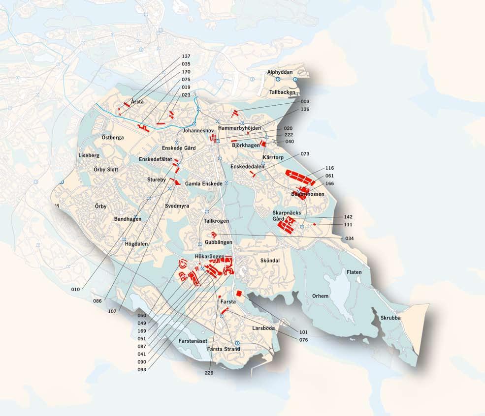 stockholmshems fastighetsinnehav MARKNADSOMRÅDE SYDöst 89 Marknadsområde Sydöst 9 084 564 241 71 930 2 793 3 828 5 363 099 582,5 911 BAGARMOSSEN 061 Kanslisten 4 Lillåvägen 68 1981 - - - 1 296 (L 0