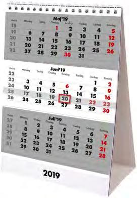 92 2587 00, Litet kalenderställ, transparent plexi (se fg sida).