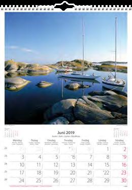 Spiralbunden, femspråkig kalender med svenska namnsdagar. FSC.