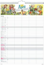 Familjekalender Praktisk Kalender med sex kolumner för namn och
