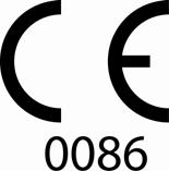 CE CE-märkt av BSI 0086 i enlighet med riktlinjerna för Direktivet för medicinsk utrustning 93/42/EEC.