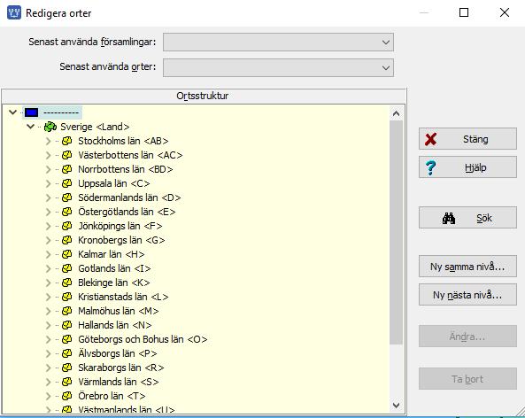 Registrera Disgen-orter Du har förmodligen redan kommit i kontakt med Disgen-orter vid registreringen av dina släktingar, men vi gör en kort repetition.